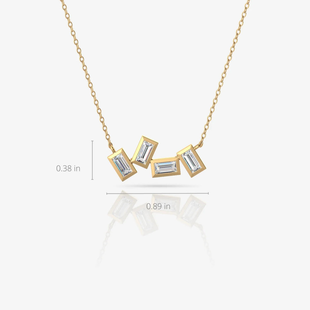Silver Distinct Necklace, 18k Gold Plated