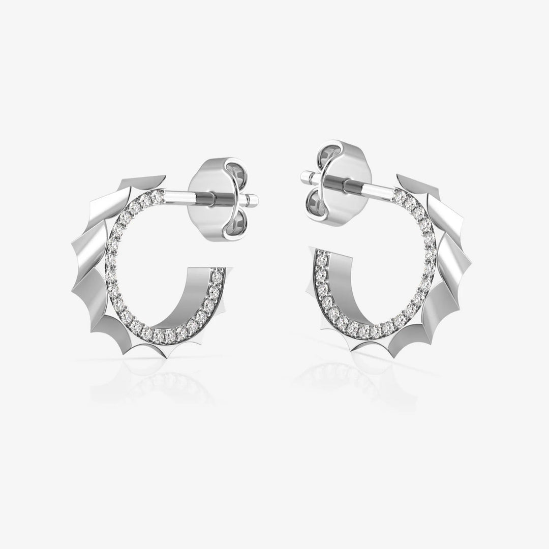 Hoop Earrings Silver & Rhodium Plated