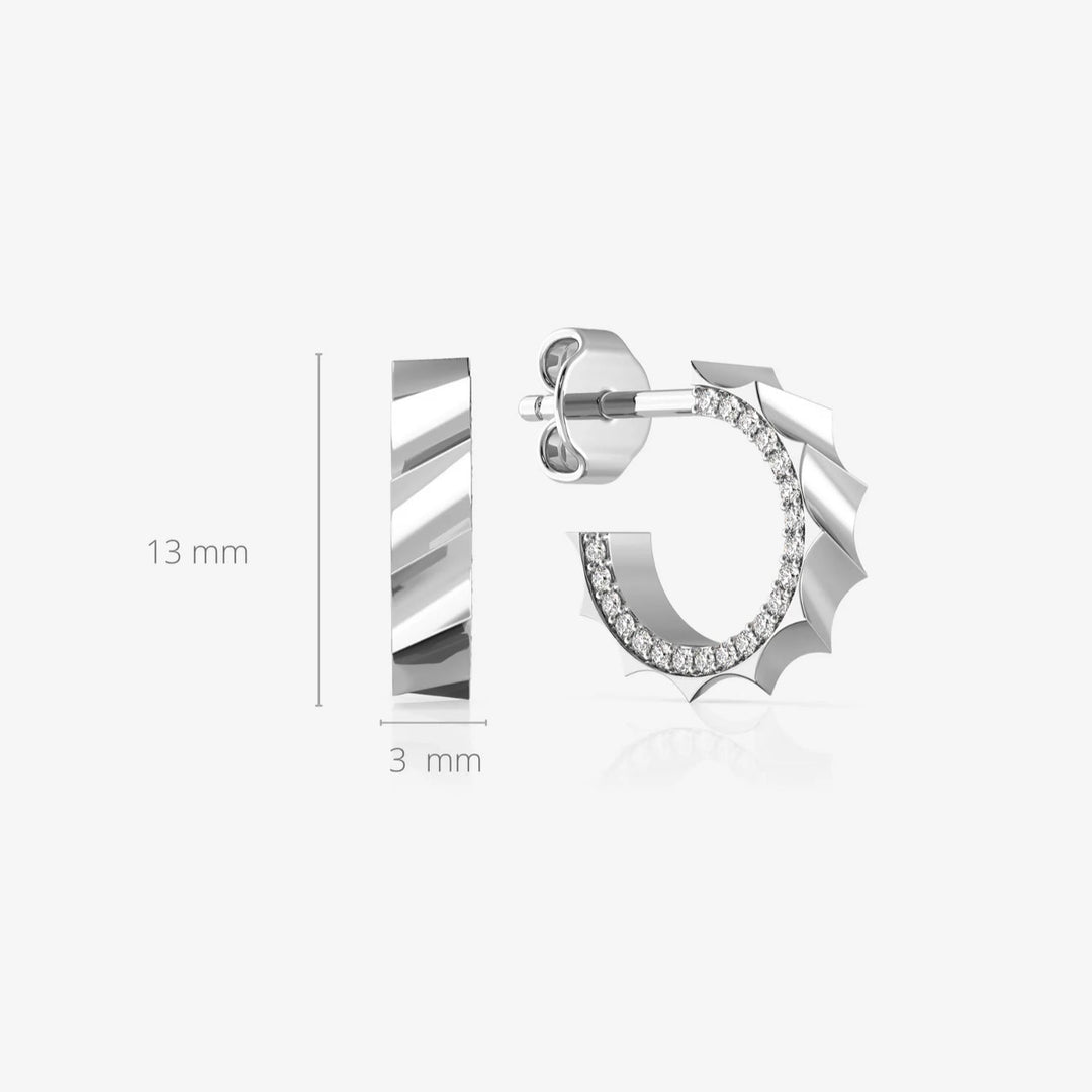 Hoop Earrings Silver & Rhodium Plated