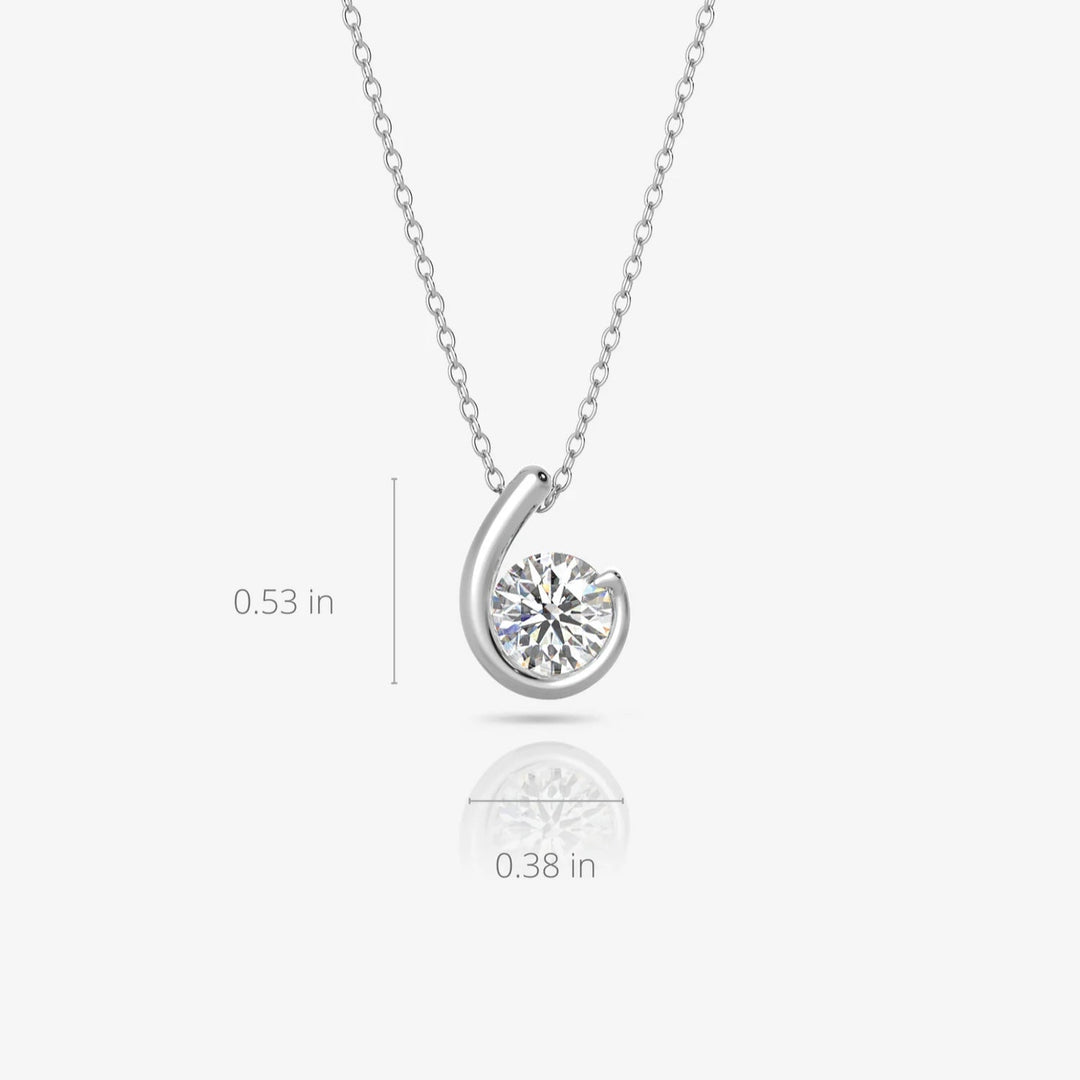 Silver Necklace & Rhodium Plated