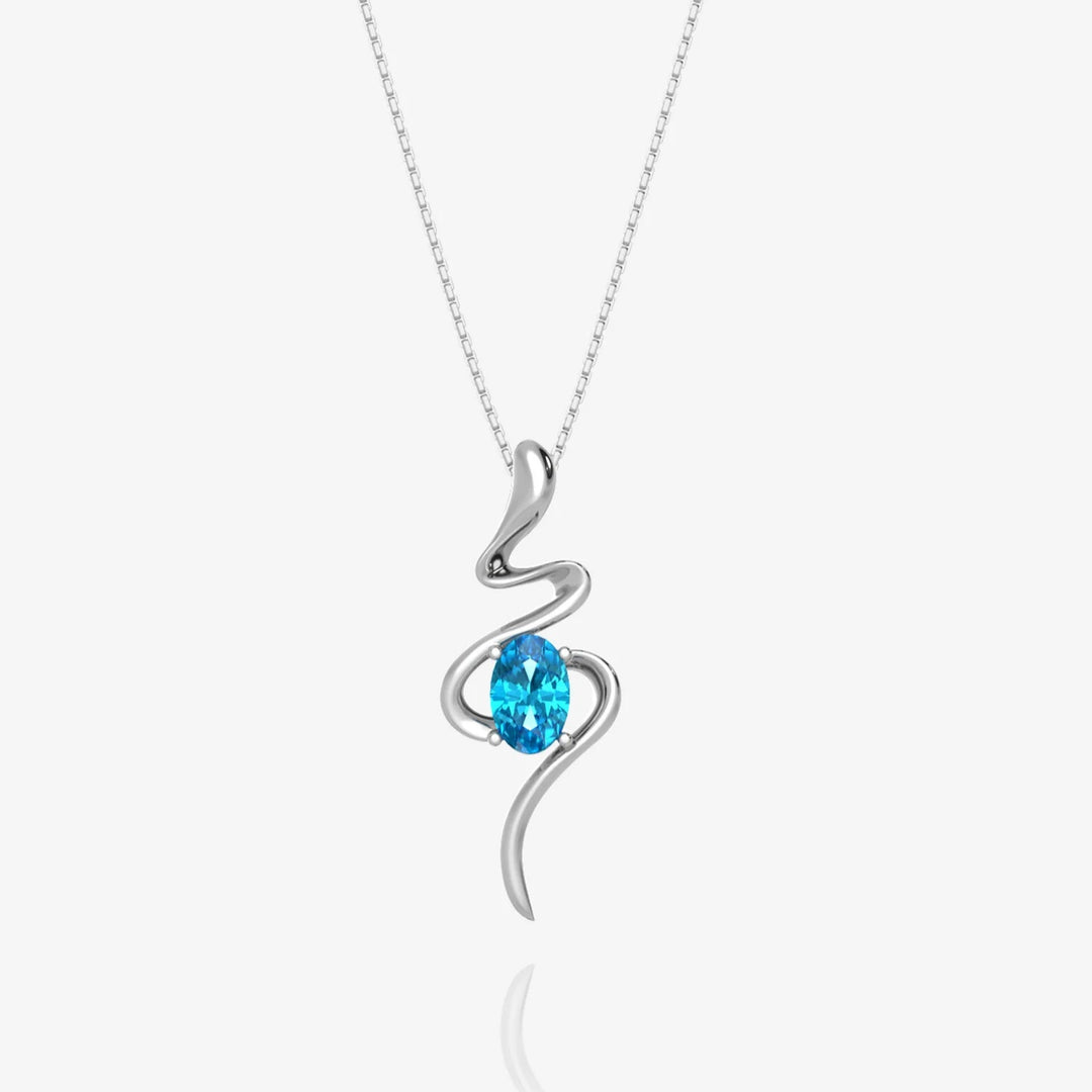 Swirl Silver & Rhodium Plated Necklace