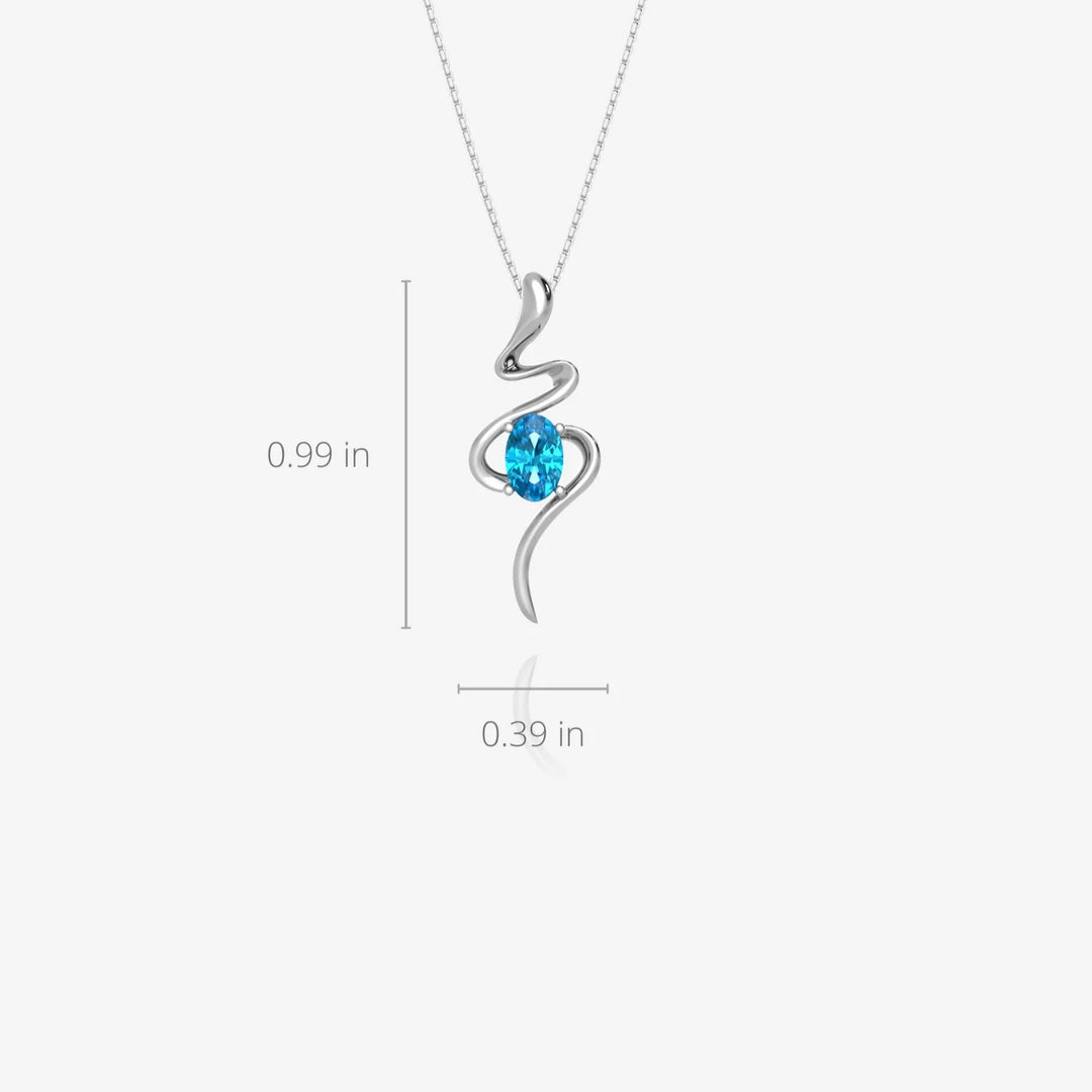 Swirl Silver & Rhodium Plated Necklace