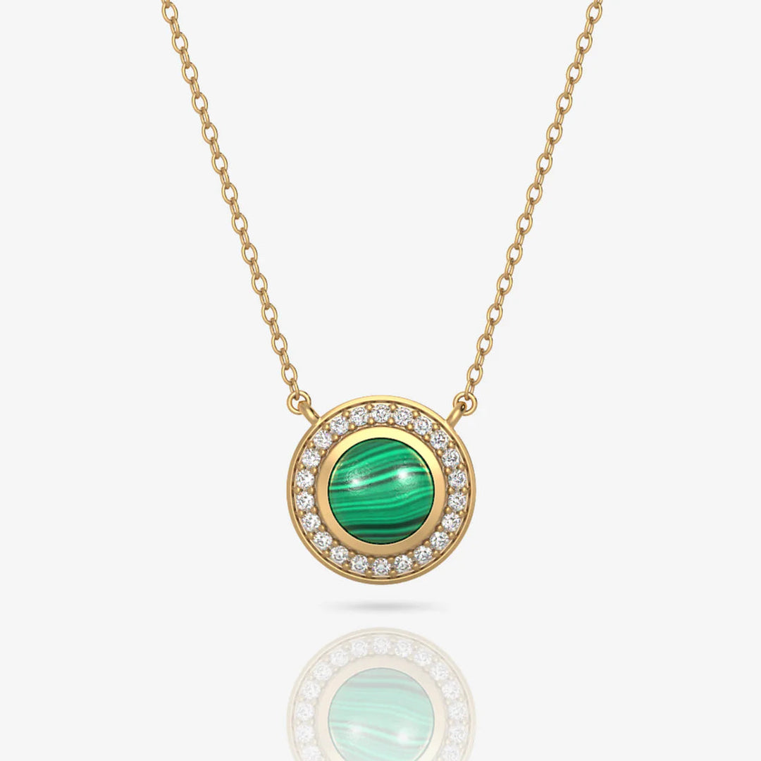 Silver Stationed Necklace, Gold Plated