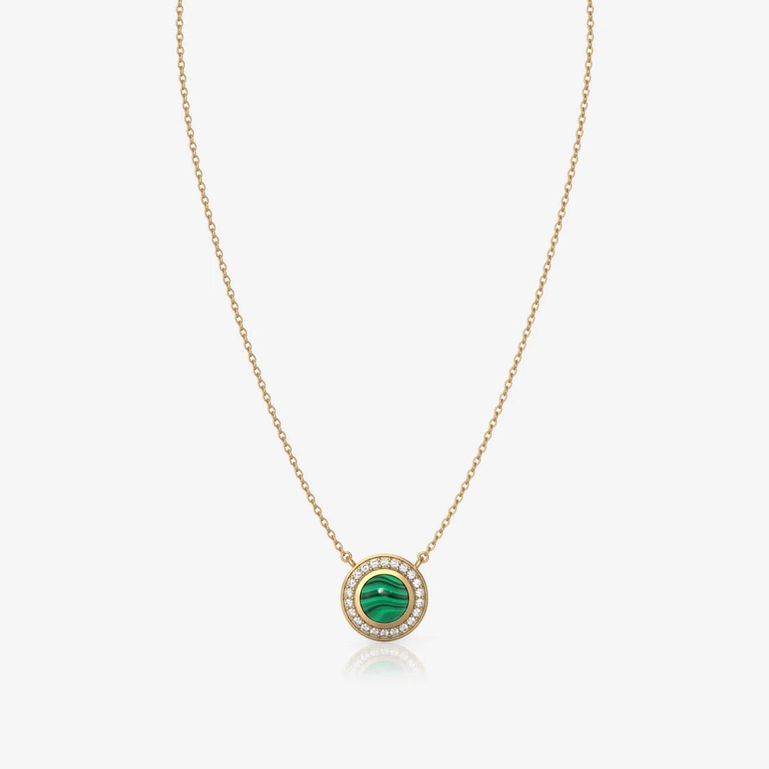 Silver Stationed Necklace, Gold Plated