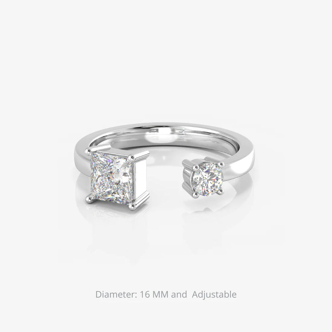 Silver Ring, Adjustable and Rhodium Plated