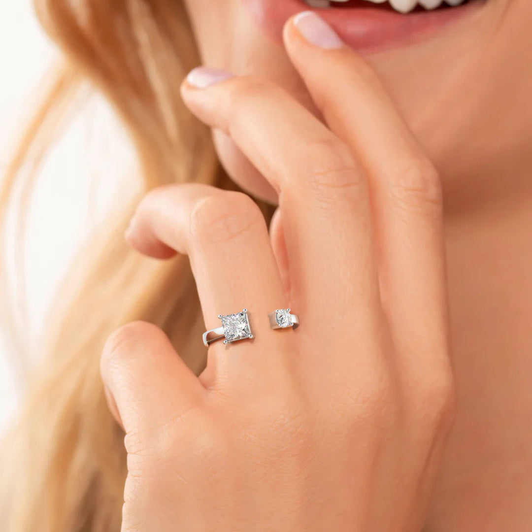 Silver Ring, Adjustable and Rhodium Plated