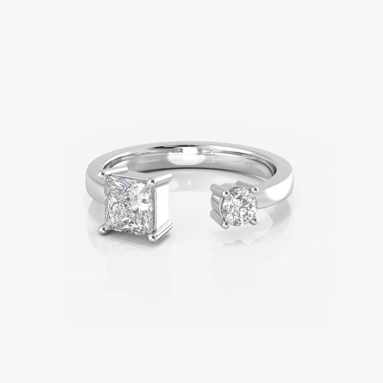 Silver Ring, Adjustable and Rhodium Plated