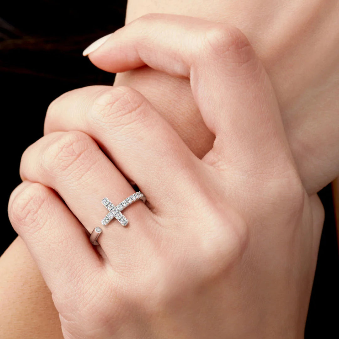 Silver Ring, Adjustable & Rhodium Plated