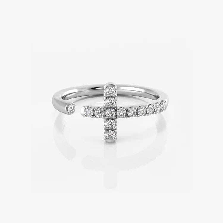 Silver Ring, Adjustable & Rhodium Plated