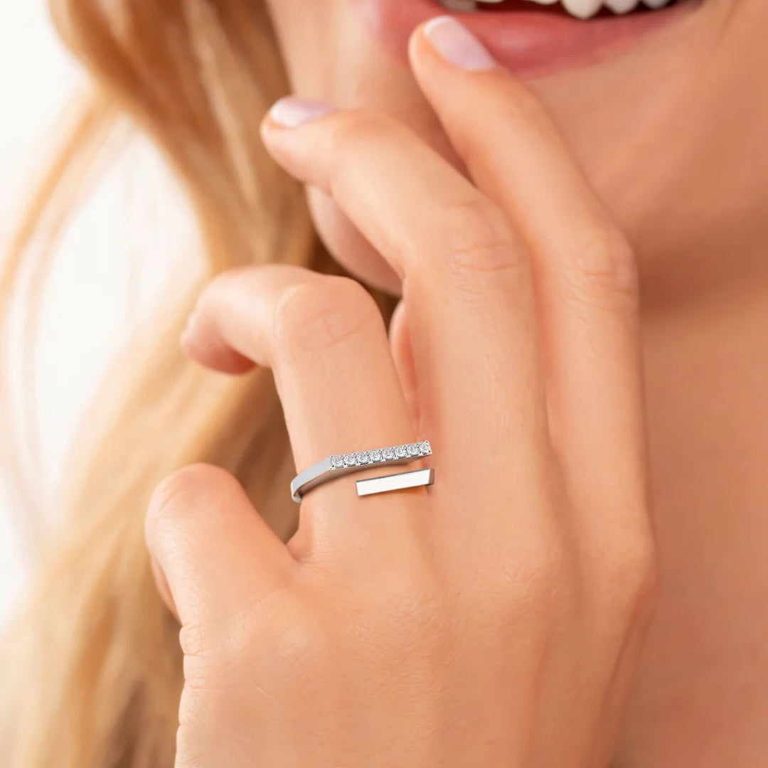 Silver Ring, Adjustable & Rhodium Plated