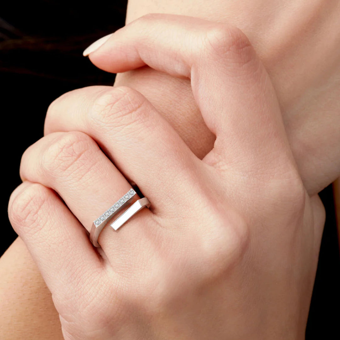 Silver Ring, Adjustable & Rhodium Plated