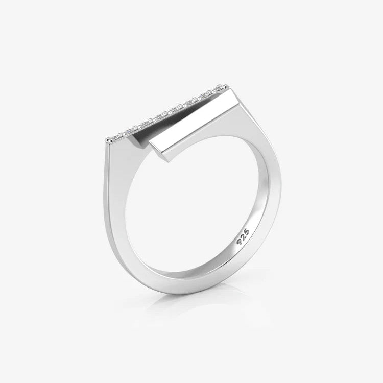Silver Ring, Adjustable & Rhodium Plated