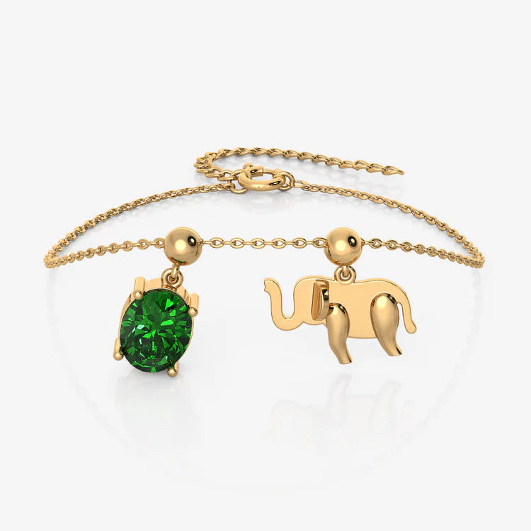 Sterling Silver Symbolic Charms Bracelet & 18K Gold Plated