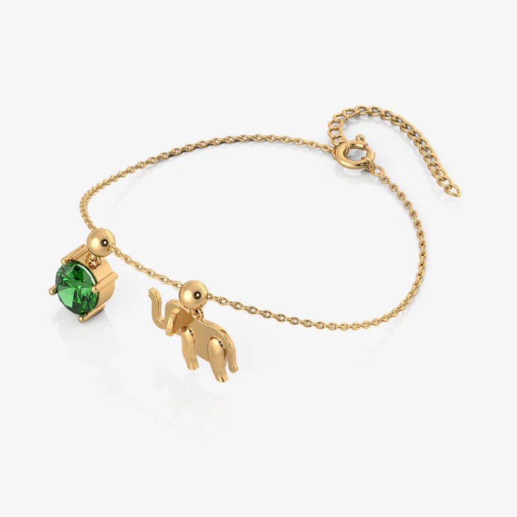 Sterling Silver Symbolic Charms Bracelet & 18K Gold Plated