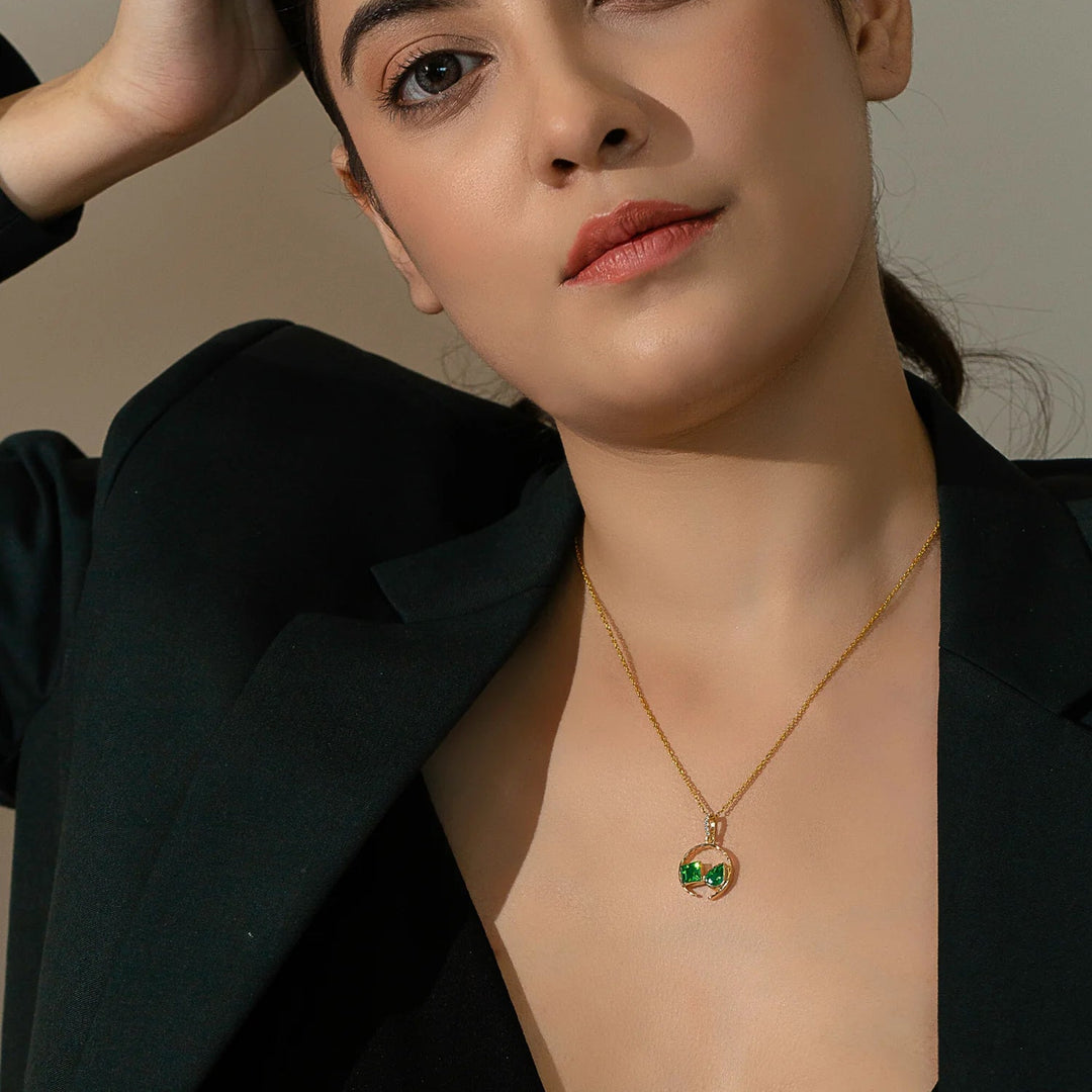 Silver Circle Necklace, 18k Gold Plated